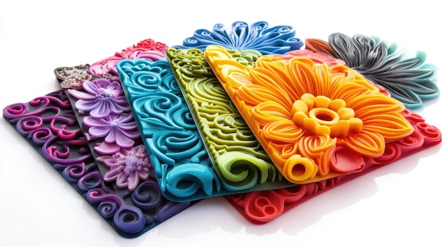 Kolorowe wzory haftu