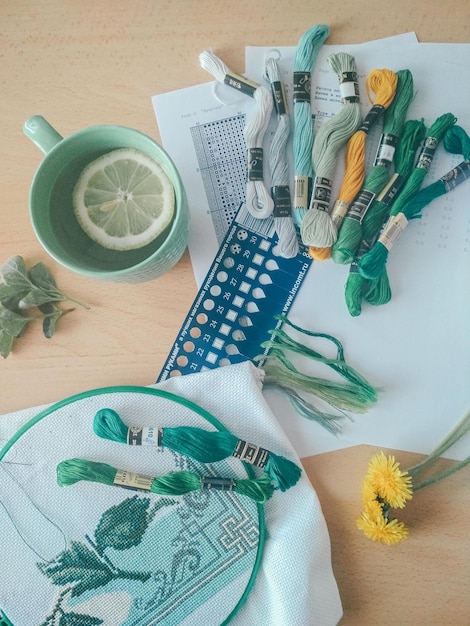 Przykładowe zestawy do haftu